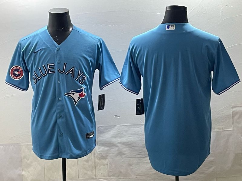 Men 2025 Toronto Blue Jays Blank Light Blue Game Nike MLB Jersey style 03